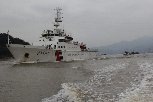 在中國海監2115船的引領下，船隊從琯頭漁港列隊出發，拉開了此次啟航儀式的序幕。