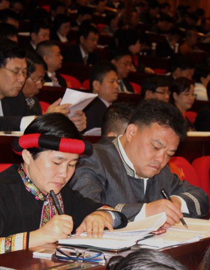 少数民族代表审议福建省政府工作报告