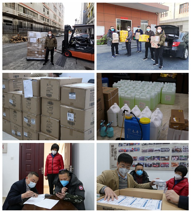 公司向各單位、部門發放防疫物資。 中國電建福建公司供圖
