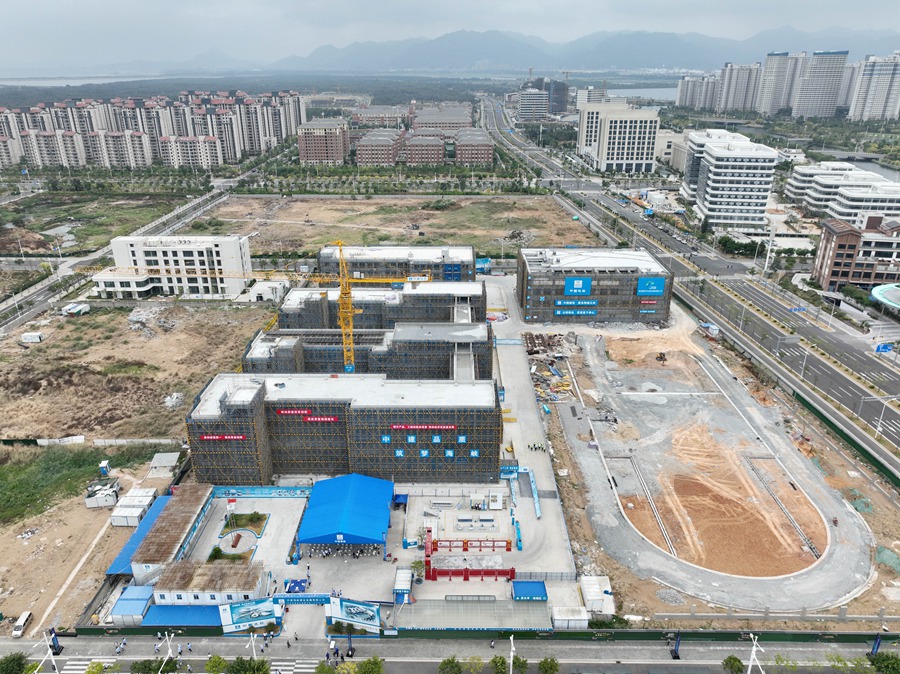 福州市长乐区新村小学项目航拍图