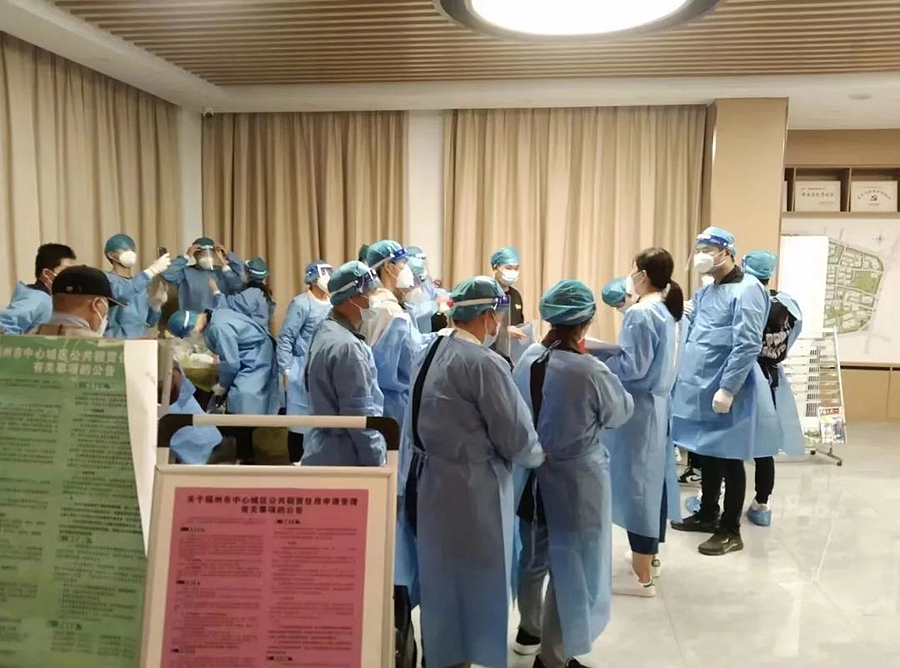 11月3日凌晨1点，长乐首批志愿者到达晋安区住处。