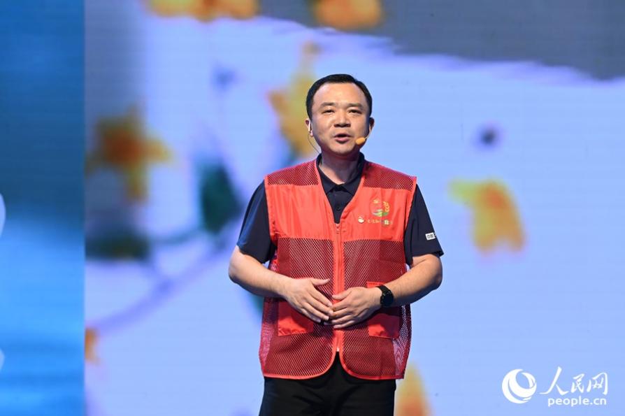 党的二十大台籍代表、苏州市台联副会长邱峰。人民网 焦艳摄