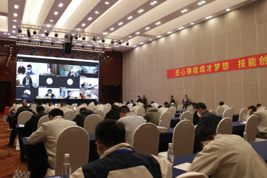 理论考试现场。中建海峡厦门公司供图