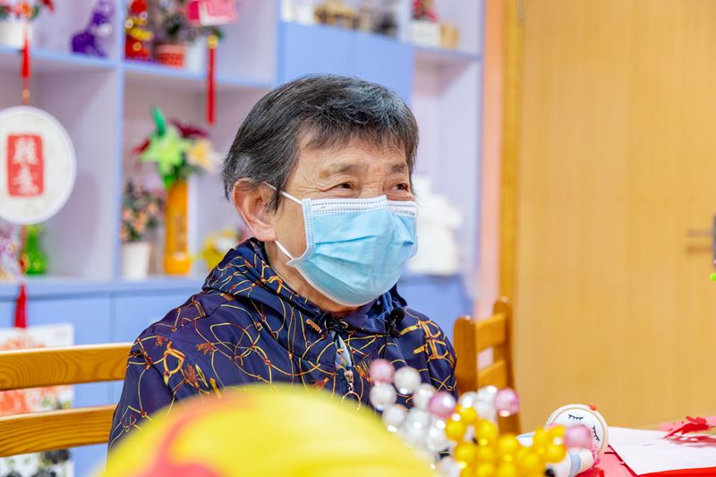 1月19日，楊碧瑜老人講述充實的老年生活。康磊攝