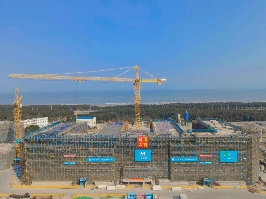 福州第十九中学滨海校区一期项目现场。中建海峡供图