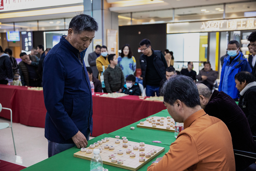 象棋特级大师柳大华车轮战表演赛。