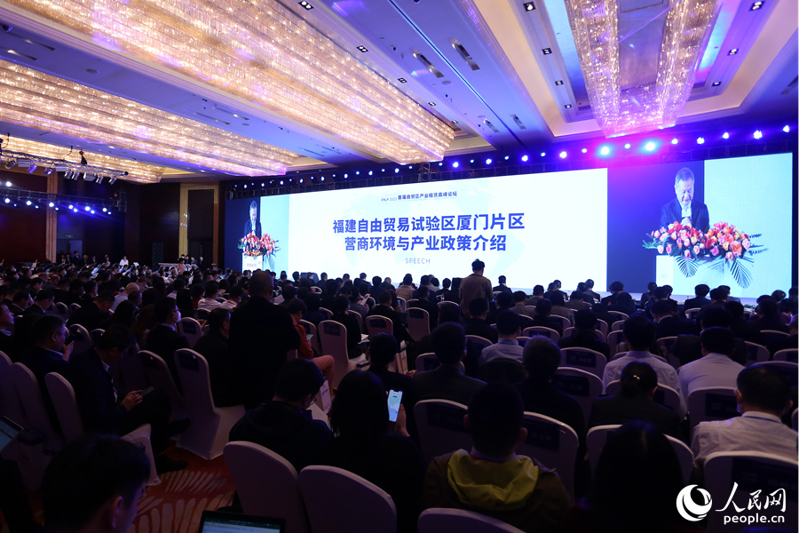 推介厦门自贸片区营商环境、融资租赁产业政策等。人民网 陈博摄