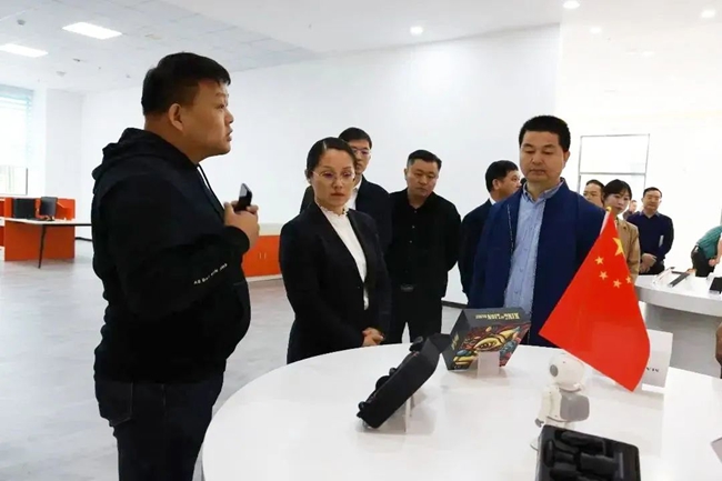 察看鸿泰液晶显示模组生产项目