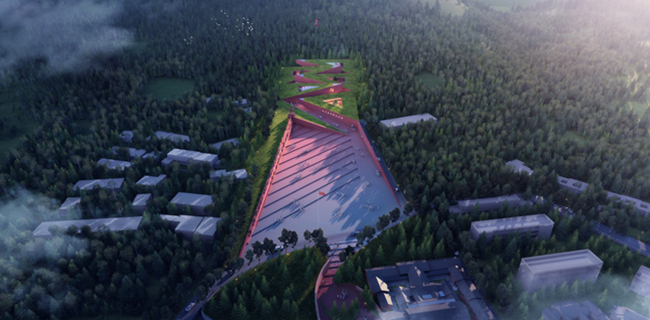 长汀县中复革命传统教育基地建设项目效果图。中建海峡供图