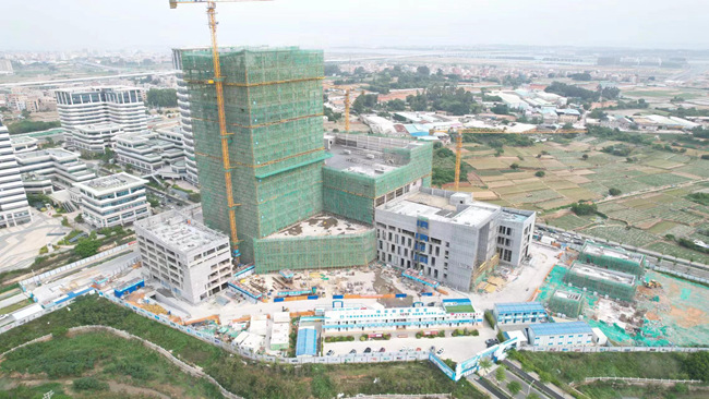 中建海峡生物制品科学与技术福建省创新实验室-一期工程项目现场图。中建海峡供图