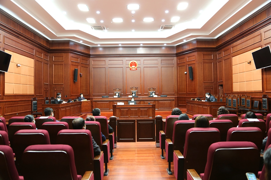 案例一庭审现场。海沧法院供图