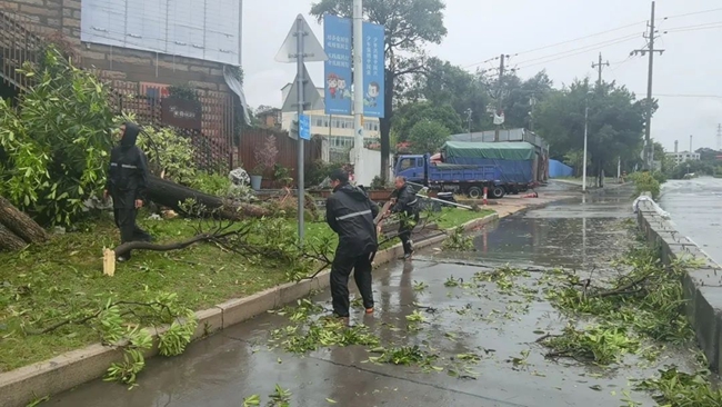 清理路障。豐澤區融媒體中心供圖