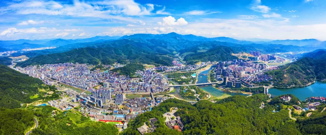  Aerial view of Youxi County. Picture provided by Sanming Financial Media Center