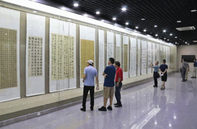 书法展作品现场。长乐区融媒体中心供图