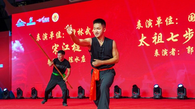 武术展演。龙文区融媒体中心供图