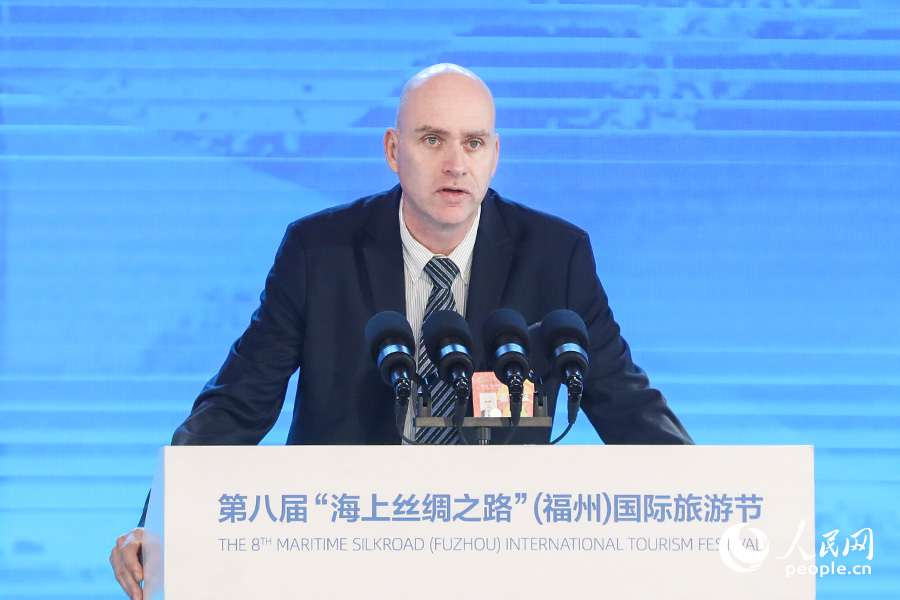 联合国世界旅游组织技术合作与丝绸之路部部长马塞尔·雷泽。人民网 陈永整摄