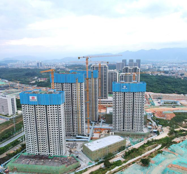 同安区龙泉公寓一期正进行主体结构和装修施工。厦门市建设局供图