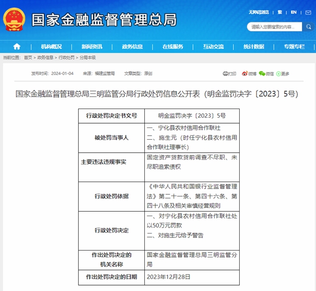 国家金融监督管理总局网站截图