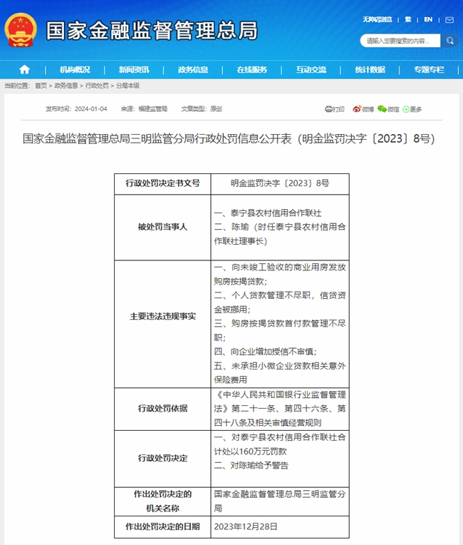 国家金融监督管理总局网站截图