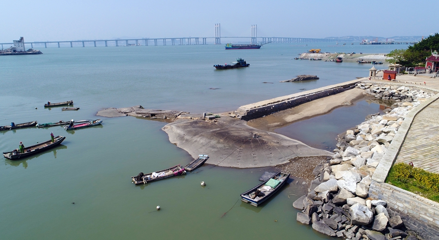 石湖碼頭全景。陳英杰攝