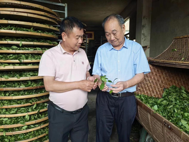 老同志入户教学。黄岚岚摄