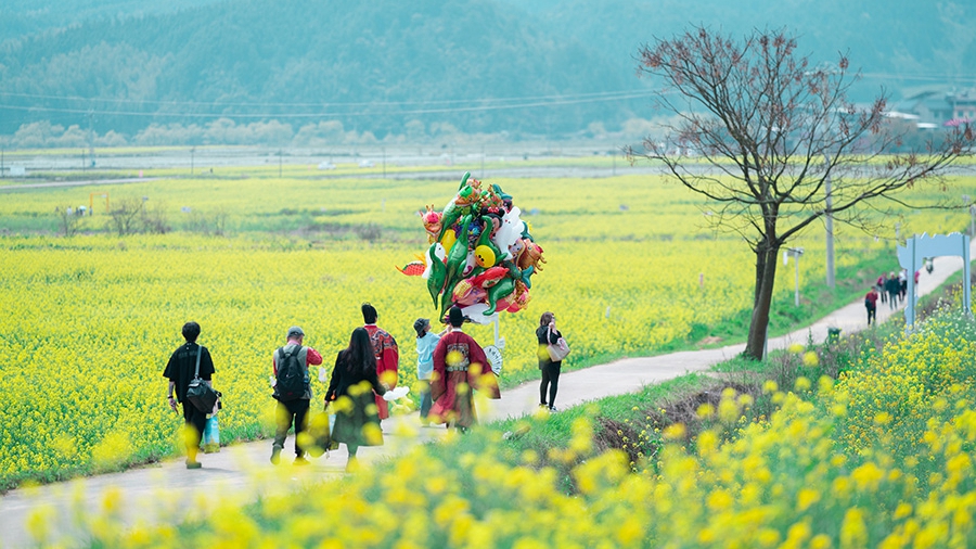 宫装舞影：花海轻波