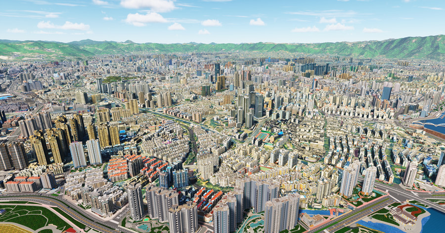 福州城市實景三維圖。福州市自然資源和規劃局供圖