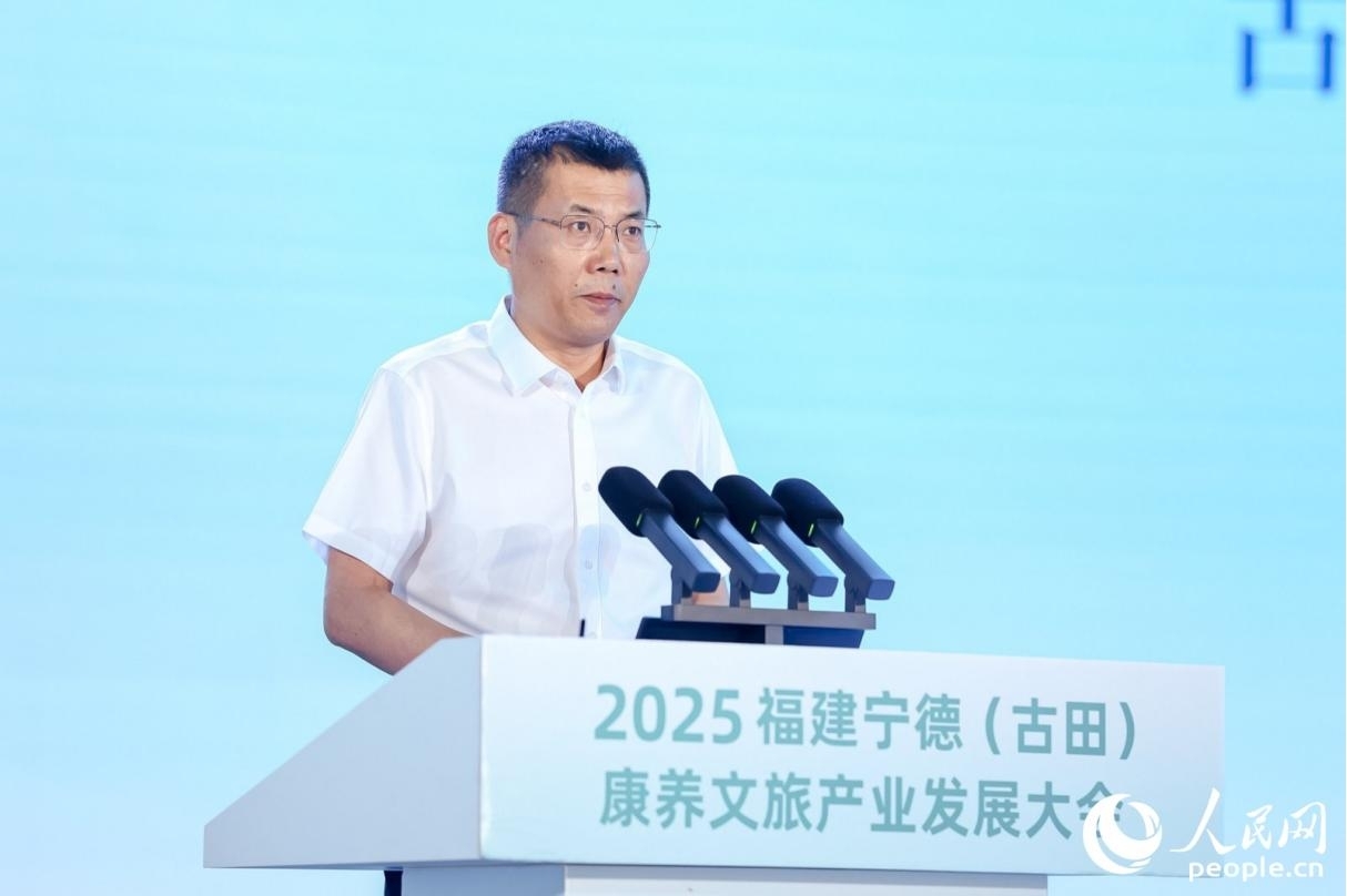 古田县委副书记、县政府代县长吴新情致辞。人民网 李唯一摄