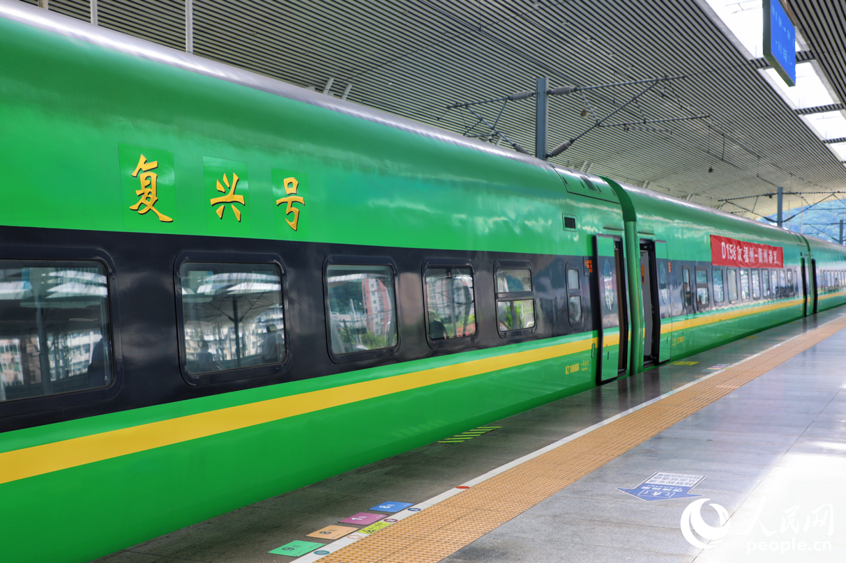 “周宁有鲤号”动车组列车。人民网 李唯一摄