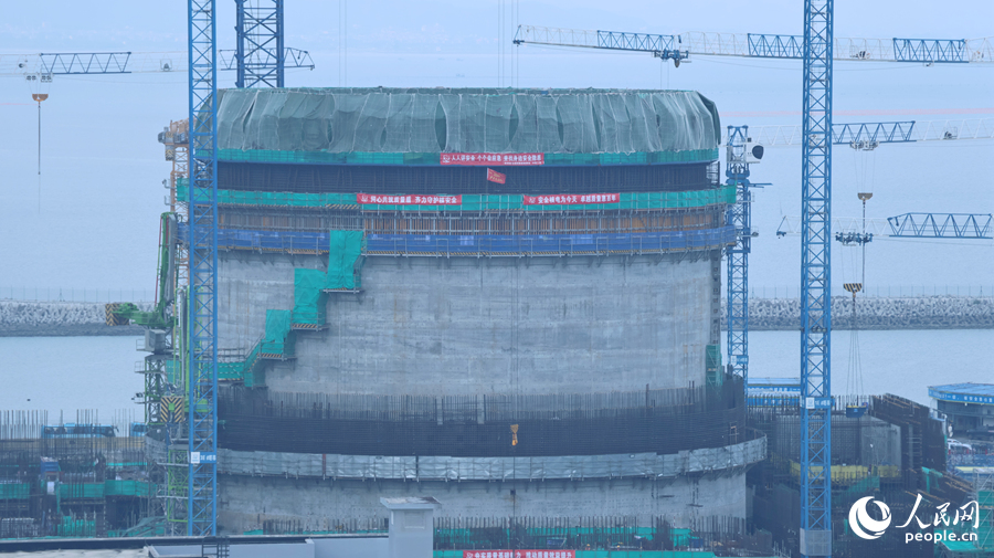 建設中的漳州核電項目。人民網 李昌乾攝