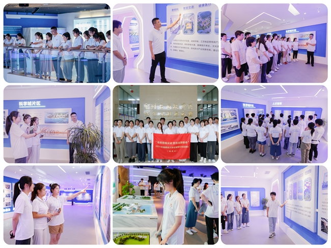 實踐隊隊員在泉州台商投資區城市建設規劃館參觀