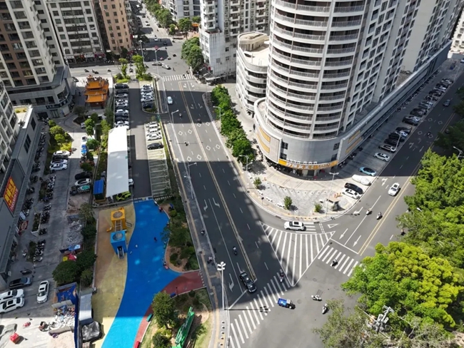 凤山路与河滨北路交叉口改造。安溪县融媒体中心供图