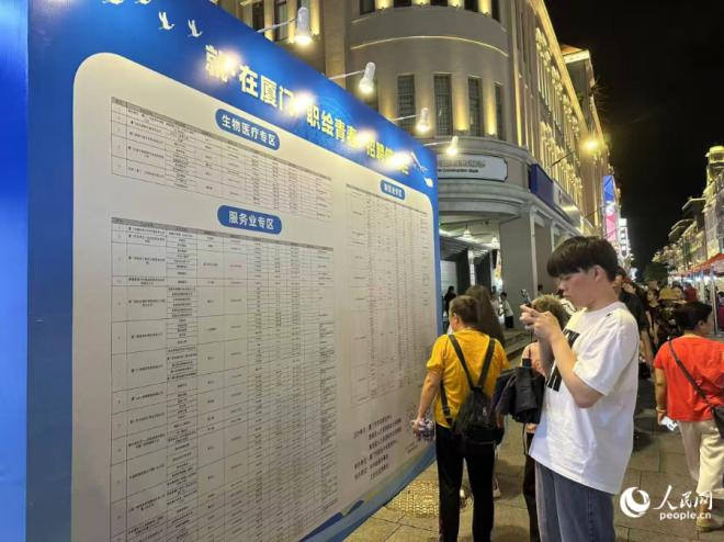 活動現場,求職者正在記錄招聘信息。人民網記者 張萌攝