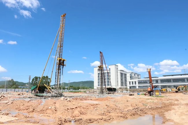 建设中的肉牛屠宰场