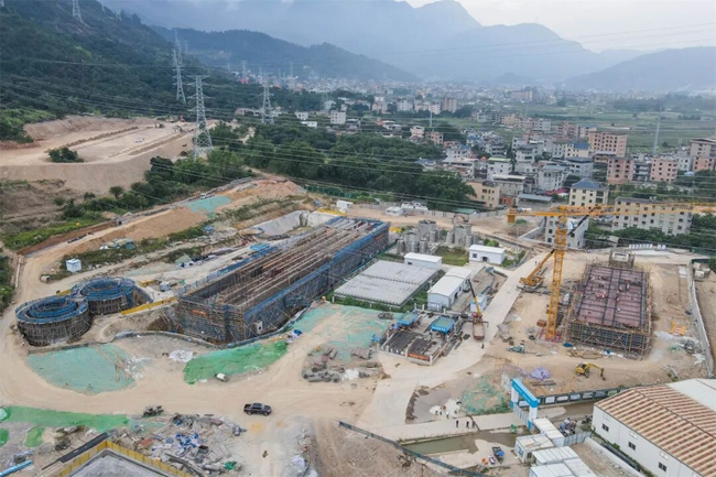 南通水厂供水工程施工现场。闽侯县融媒体中心供图