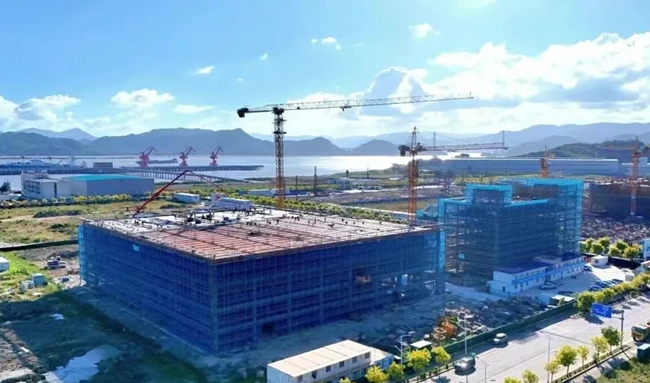 建设中的达诚水产品加工与配送中心项目。连江县融媒体中心供图