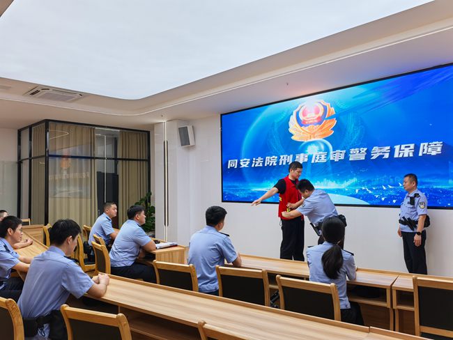 同安法院司法警察大队开展技能培训。同安法院供图