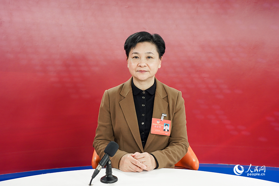 福建省政協副秘書長、民盟省委會專職副主委劉丹艷。人民網記者 蘭志飛攝