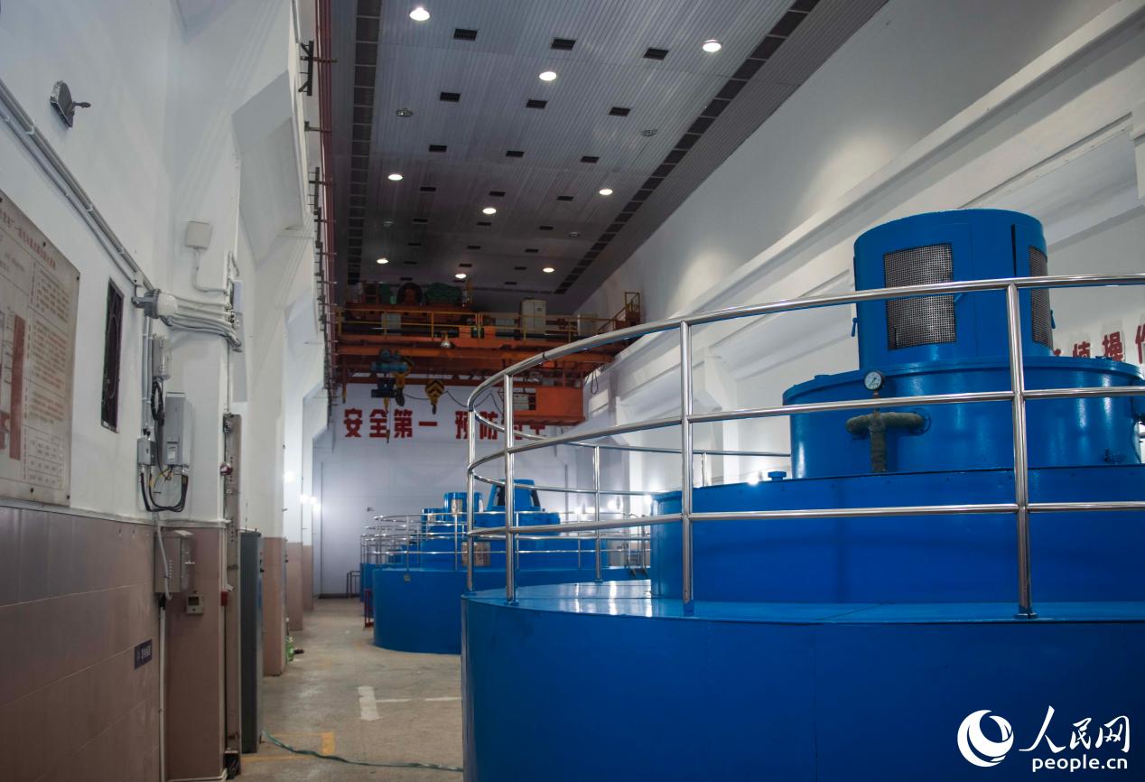 古田溪水電廠一級電站地下廠房是新中國建設的第一座地下水電廠房。人民網 林銘賢攝