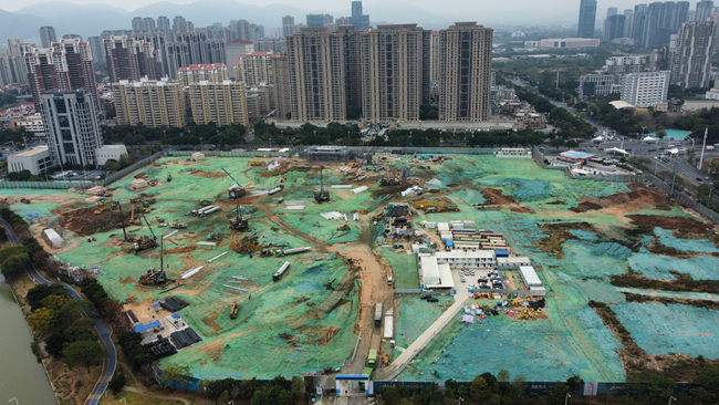 漳州2025P16地块项目主体总包工程施工现场