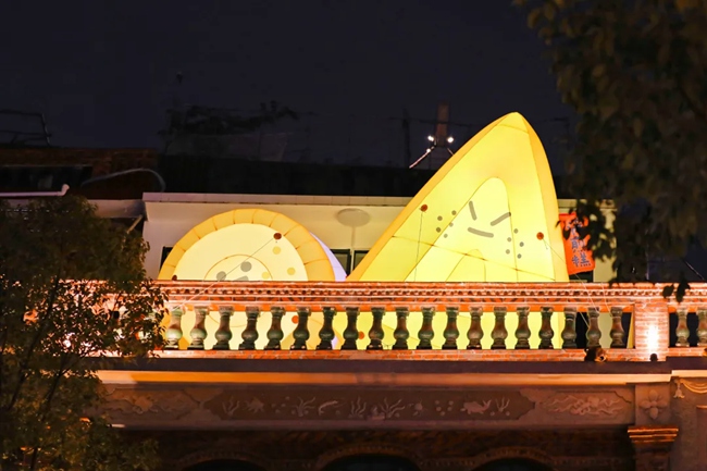 芋頭餅與滿煎糕氣模燈