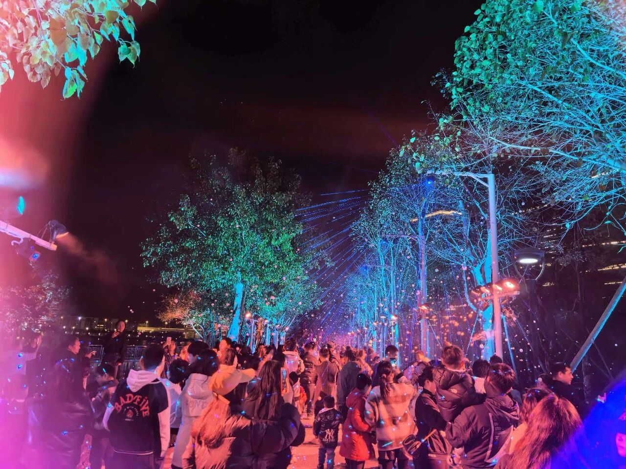 泡泡雨林、雪屿奇境等光影场景打造。陈家琳摄