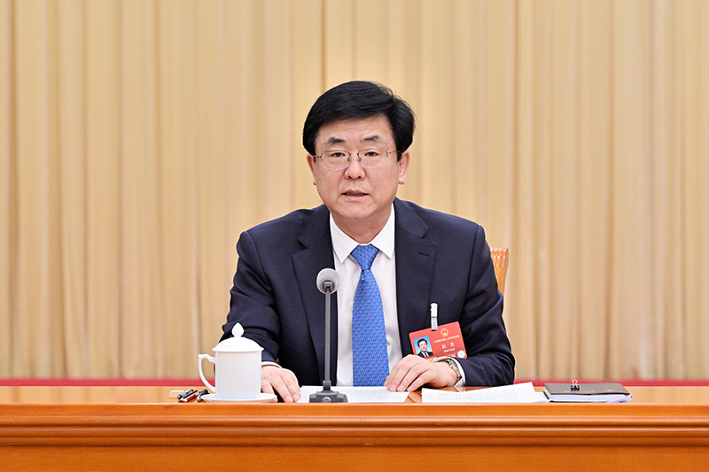 圖為全國人大代表，福建省委副書記、省長趙龍。肖春道攝