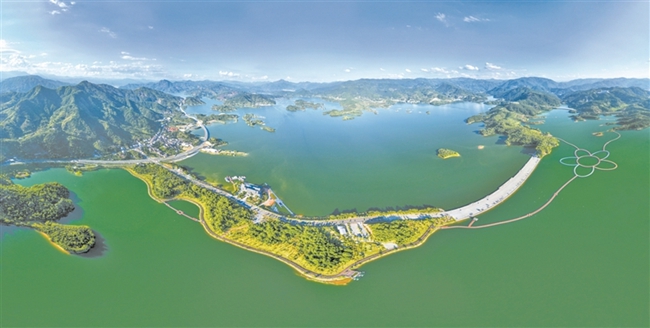 古田翠屏湖。張劍輝攝