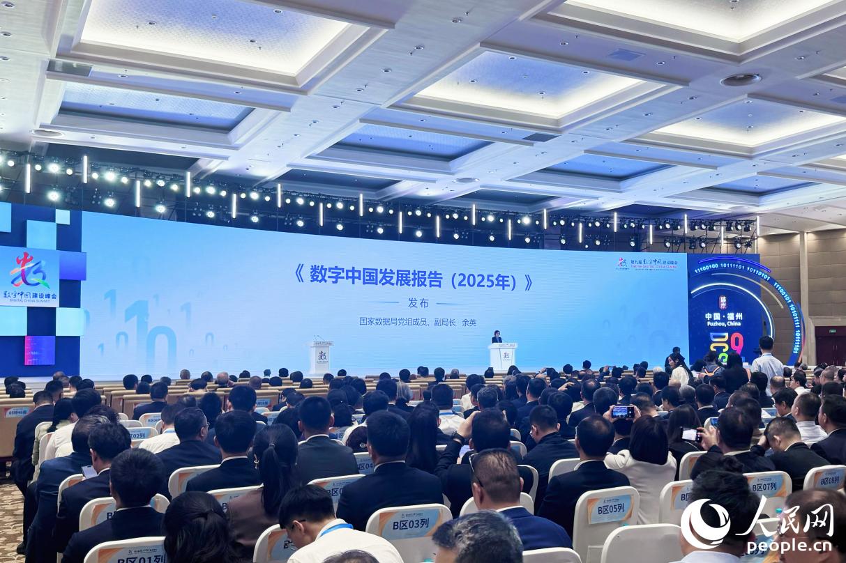 《數字中國發展報告（2025年）》發布現場。人民網記者 李唯一攝