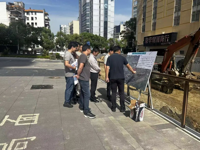 调研组现场踏勘福州元新路（景观大道至福业路）项目