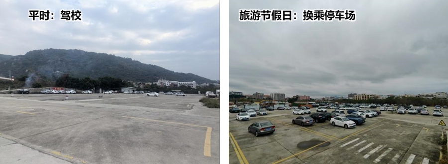 花博园换乘停车场“平急两用”