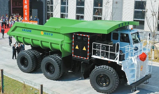 龍淨環保自主研發的首台純電動礦用自卸車（資料圖）