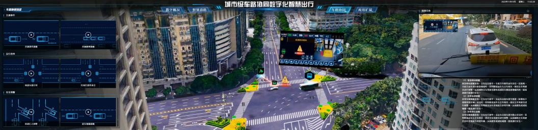 車路協同·公交智行——廈門打造全國首個實景三維融合示范工程。廈門市自然資源和規劃局供圖