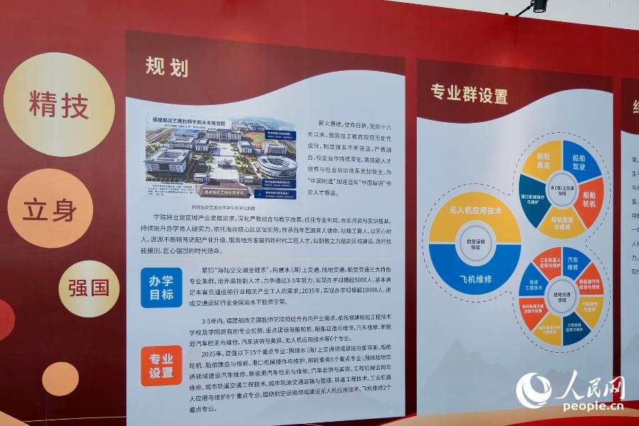 福建船政艺圃技师学院的规划与专业群设置。人民网 欧阳奕奕摄